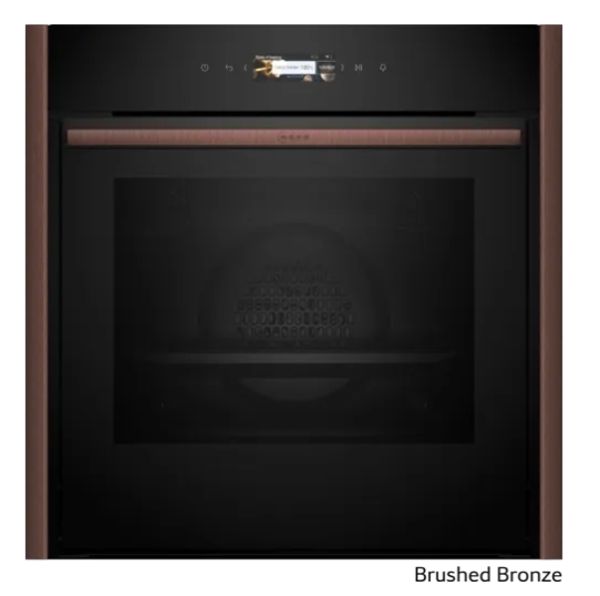 Elegant Neff N70 Indbygningsovn i Børstet Bronze