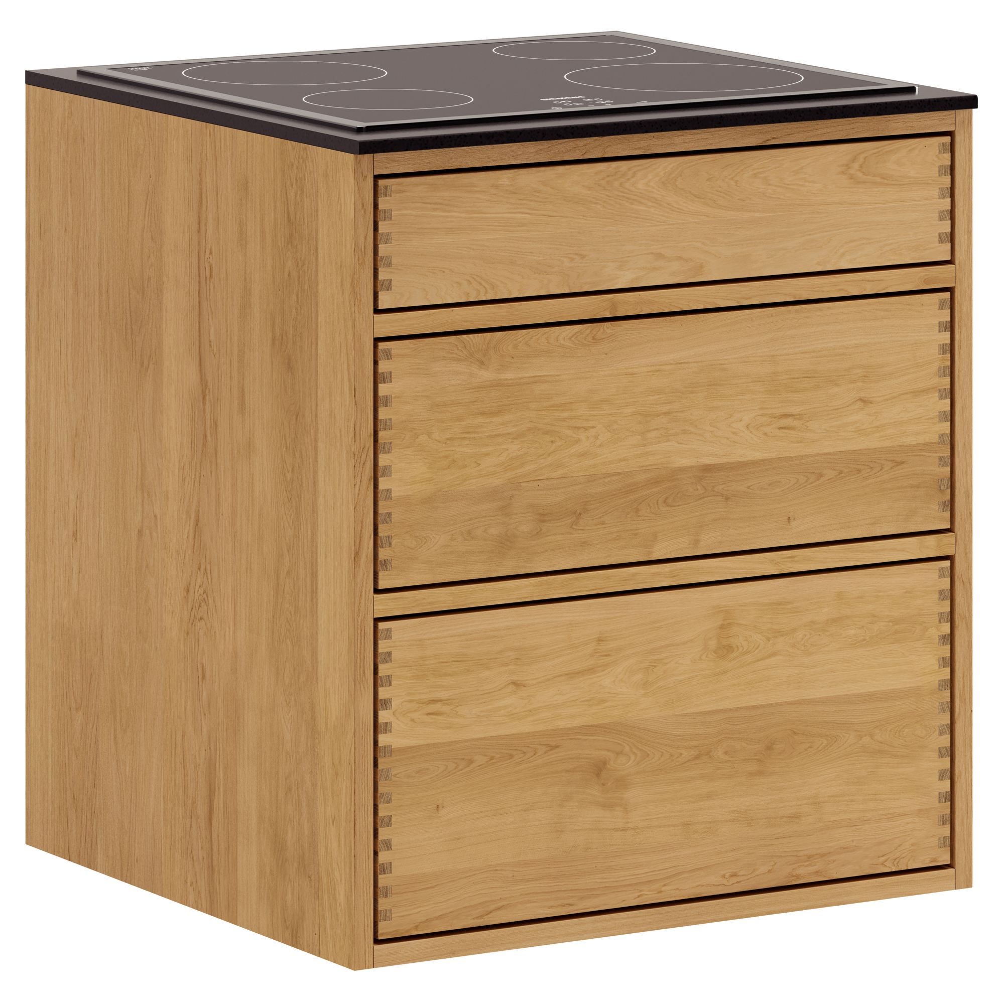 Elegant Just Wood Push Underskab til Kogeplade 60 cm