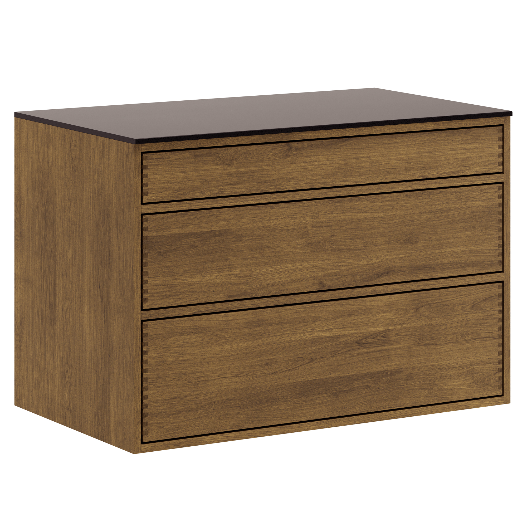 Mørkolieret Just Wood Push Underskab – Eksklusiv Elegance