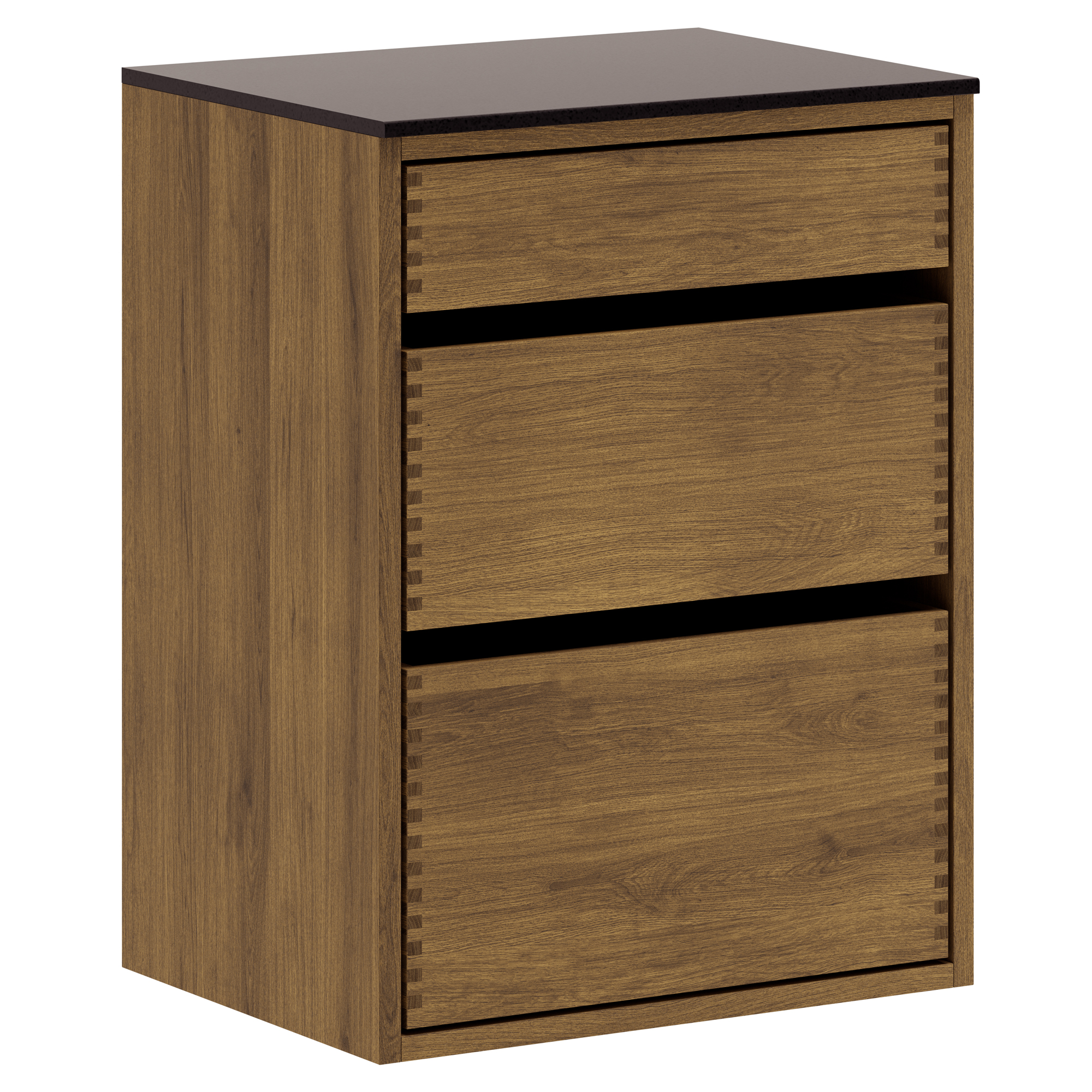 Elegant Mørkolieret Just Wood Køkkenunderskab