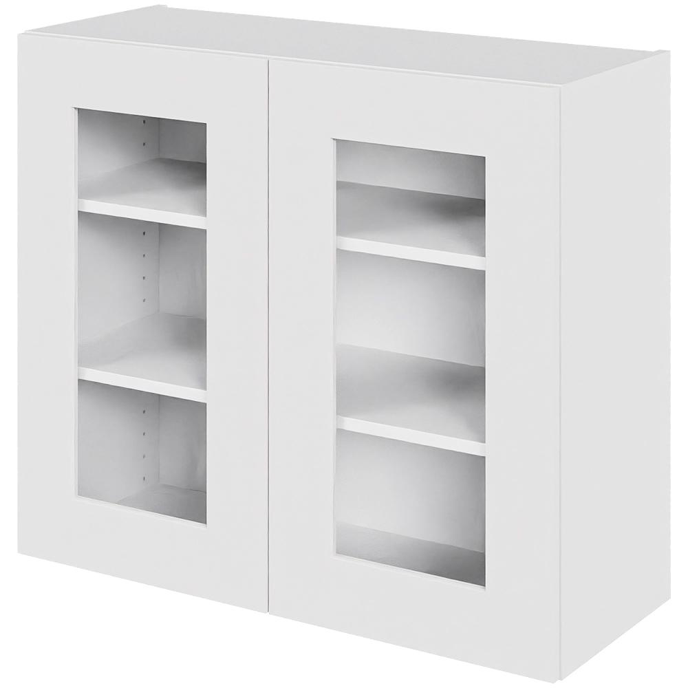 Multi-living Vitrineskab i Hvidt med Klart Glas - Tilbud!