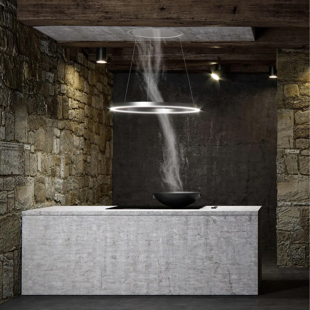 Witt Halo Steel Loftemhætte – Stilfuld Belysning til Køkkenet!