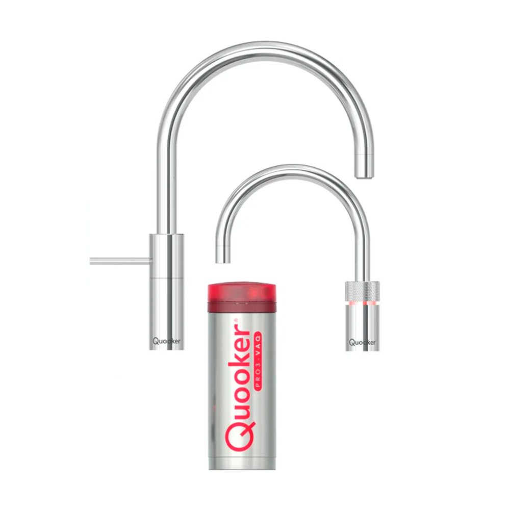 Quooker Nordic Rund Twintaps med PRO3 – Krom Tilbud!