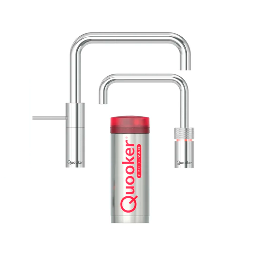 Quooker Nordic Square Twintaps med PRO3 – Kromtilbud!