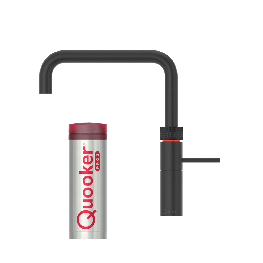 Quooker Fusion Square Armatur – Sort med Pro3 Kedel