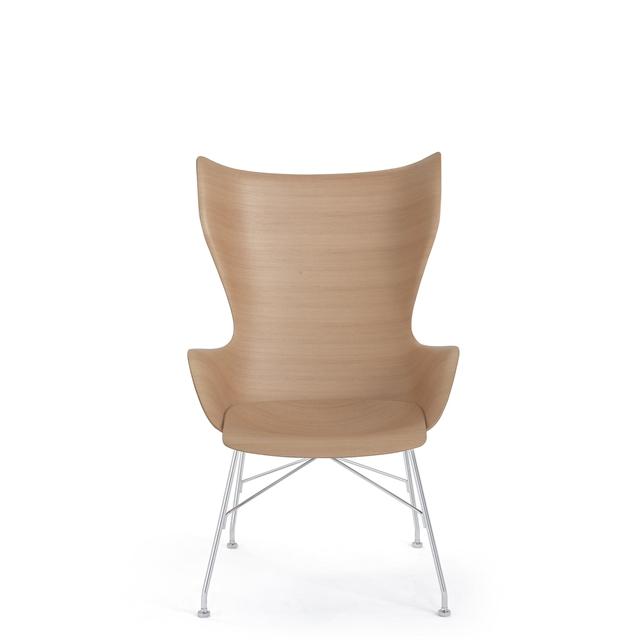 Kartell K Wood Lænestol i Krom – Unik Design til Dit Hjem!