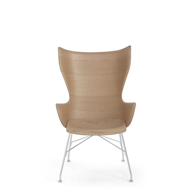 Kartell K Wood Lænestol i Lys Asketræ – Elegant Design