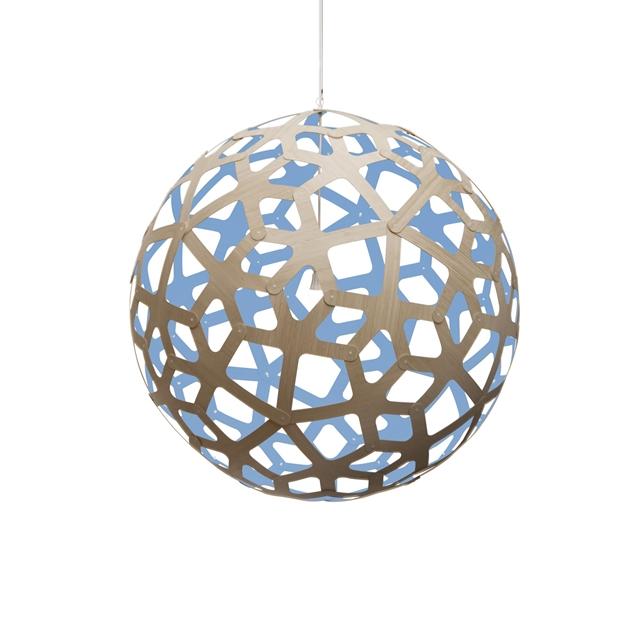 David Trubridge Coral Pendel Ø100 Blå – Unik Lampe Udsalg