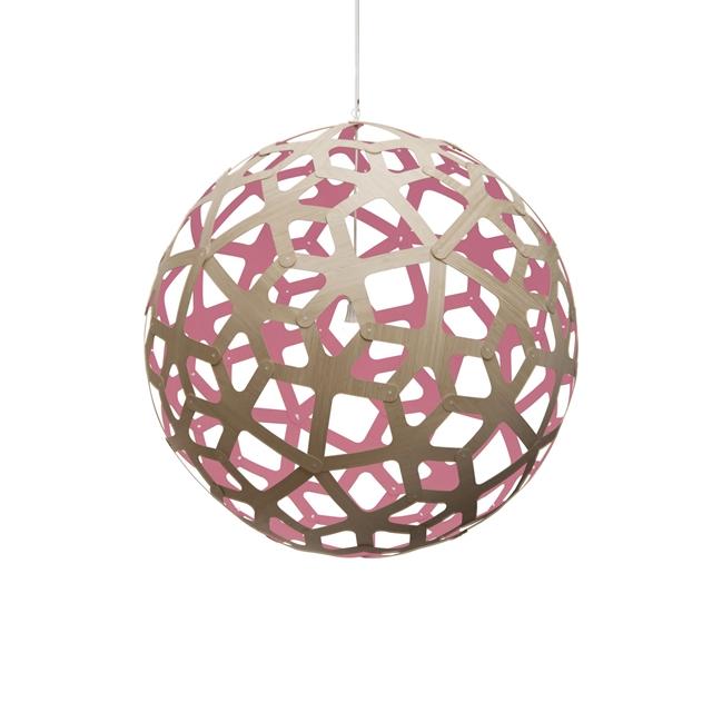 David Trubridge Coral Pendel Ø100 Pink – Unik Belysningstilbud