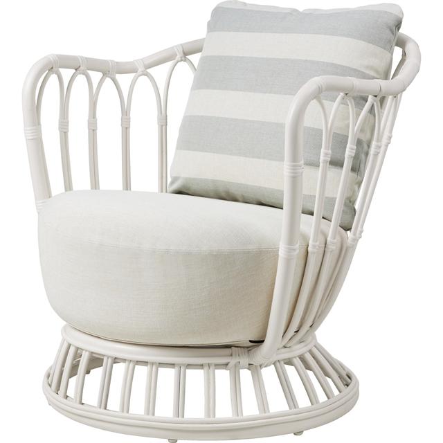 Gubi Grace Udendørs Lænestol i Alabaster Hvid – Tilbud!