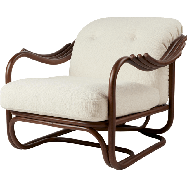Elegant Gubi Poltrone Tria Lænestol i Mørk Rattan