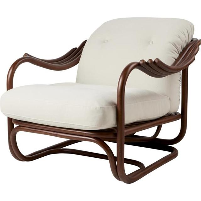 Elegant Gubi Poltrone Tria Lænestol i Mørk Rattan – Udsalg!