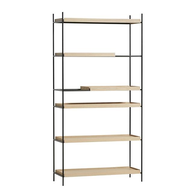 Elegant Woud Tray Style Reol Høj – Stilfuld opbevaring til hjemmet