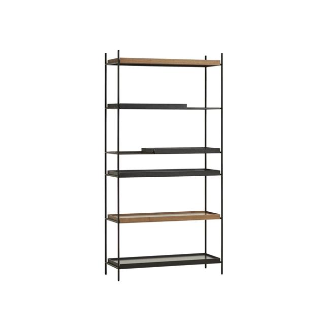Woud Tray Høj Hyldesystem i Sort Valnød - Elegant Opbevaring