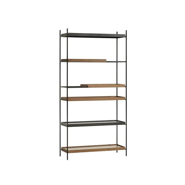Woud Tray Høj Hyldesystem i Sort Valnød – Elegant Opbevaring