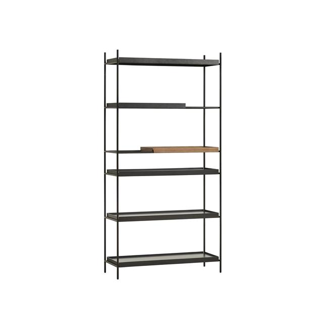 Elegant Opbevaringssystem i Sort Valnød – Woud Tray Hylder