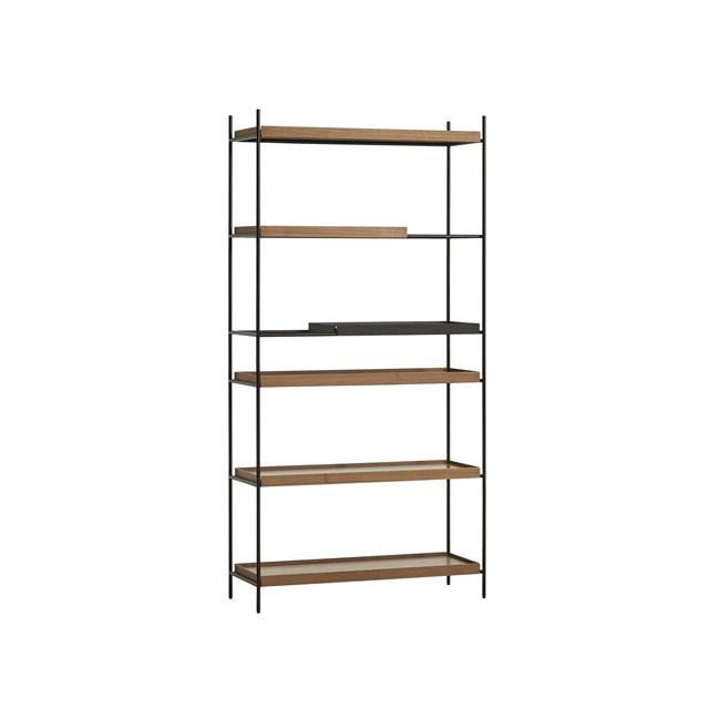 Elegant Opbevaring: Woud Tray Hyldesystem i Sort Valnød