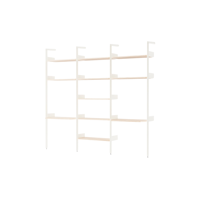 Elegant Rombe Reol i Lakeret Eg – Justerbar Opbevaring