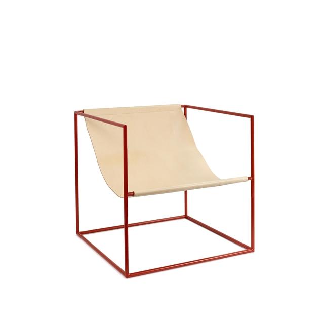 Valerie Objects Solo Seat Lænestol i Rød Læder - Black Friday!