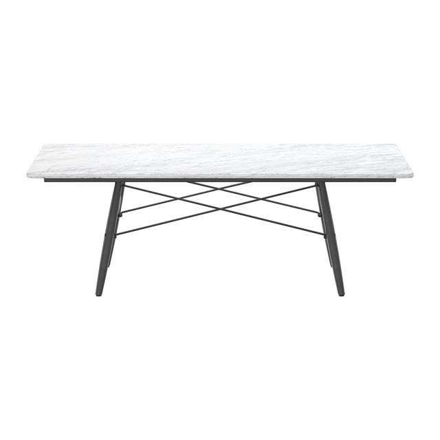 Vitra Eames Sofabord i Hvid Marmor og Sort Ask