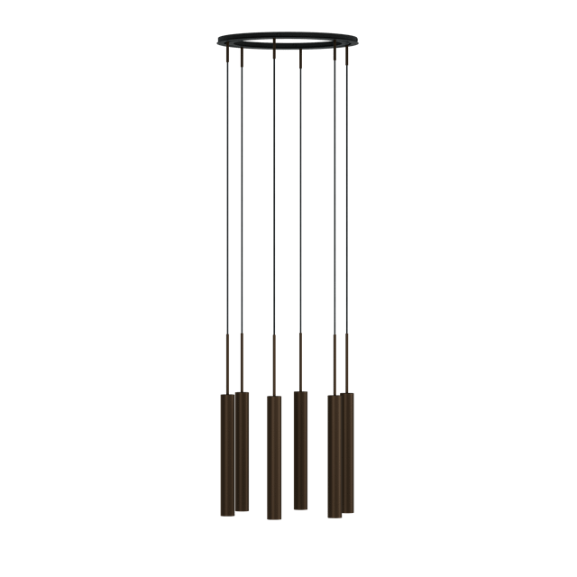 Audo Tubulaire Lysekrone i Anodiseret Bronze – Elegant Belysning