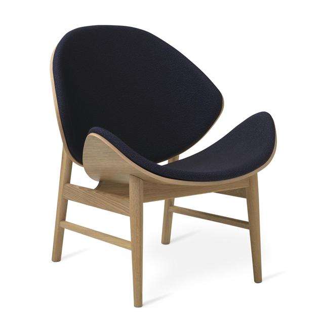 Elegant Hvid Egetræ Lænestol – Nordisk Design Tilbud