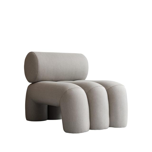 Elegant Foku Lænestol i Taupe - Unik Indretningstilbud!