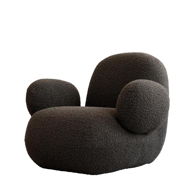 Elegant Toe Lænestol i Deep Taupe – Stilfuld Komfort