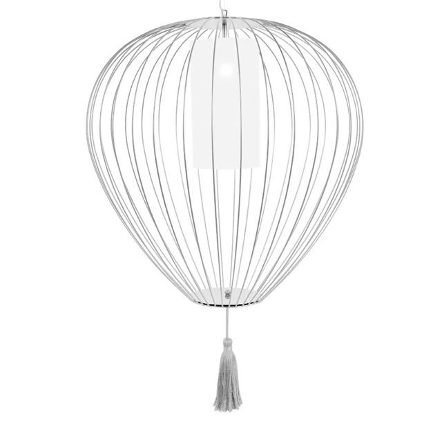 Karman Cell Pendel Ø84 i Glossy White – Elegant Udendørslampe