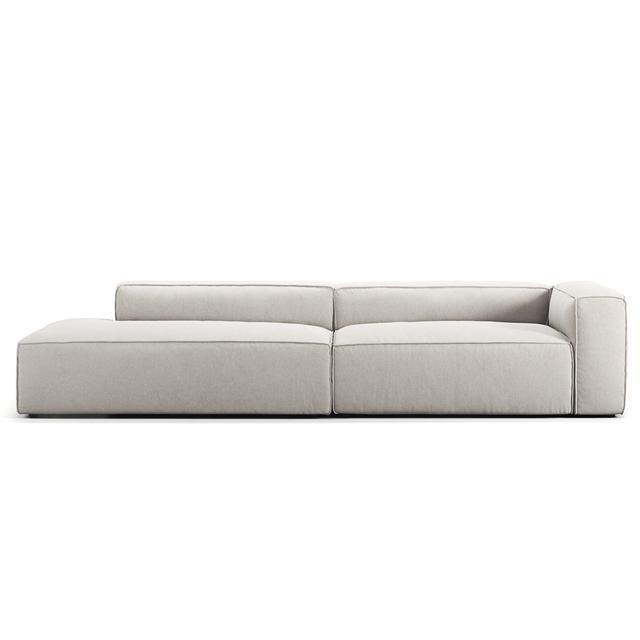 Decotique Grand Sofa med Åben Ende Venstre - Moonwhite