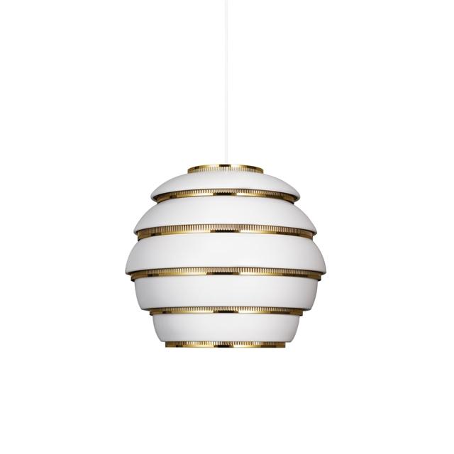 Artek Beehive A331 Pendel – Unik Lampe i Hvid og Messing