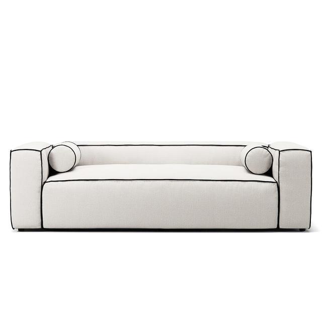 Decotique Grand Hue Sofa til 3 – Hvid & Grafitgrå Elegance