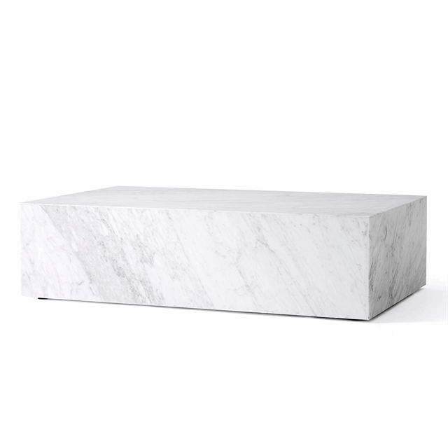 Elegant Audo Plinth Sofabord i Carrara Marmor – Stilrent!
