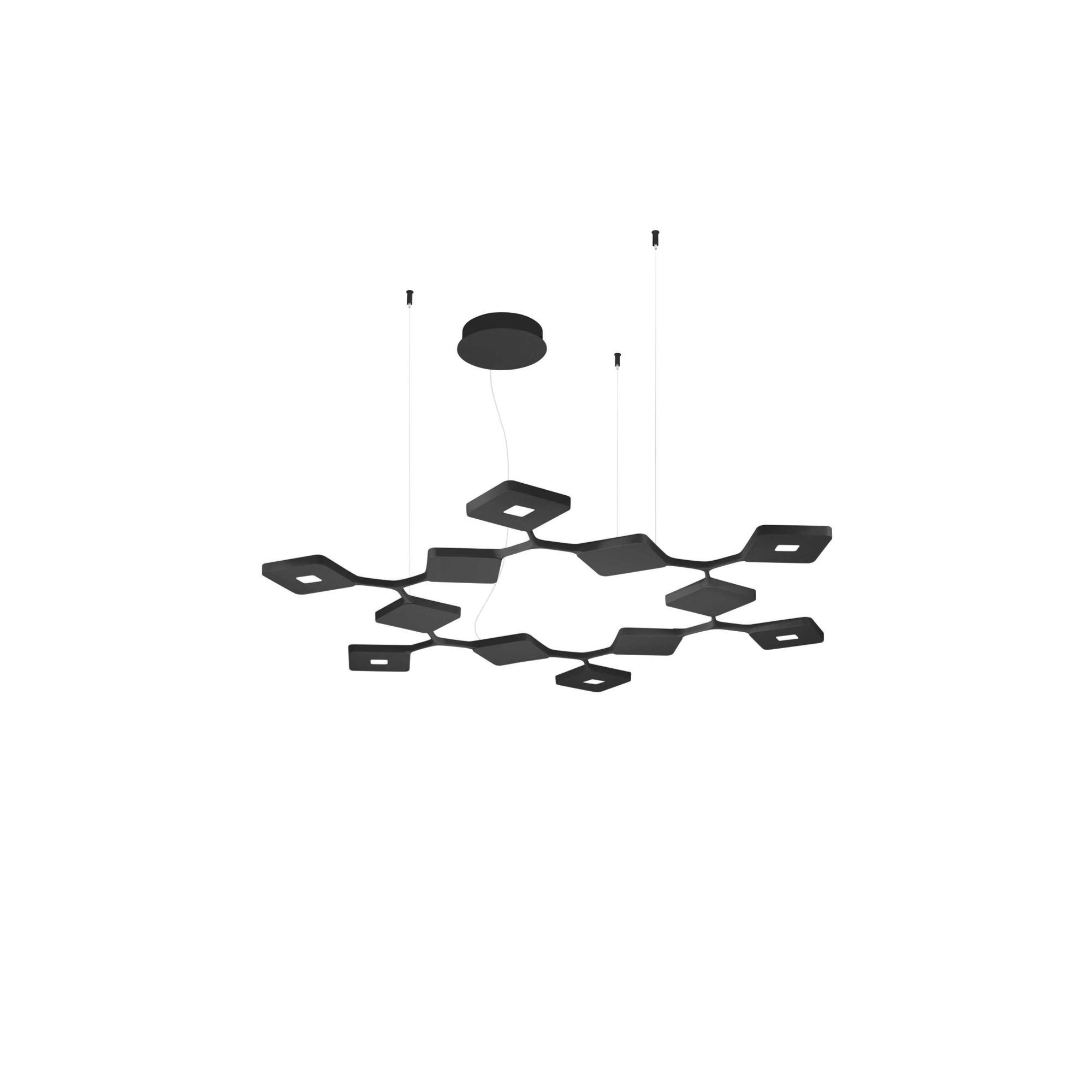 Elegant Sort Quad Pendel – Moderne Belysning til Hjemmet