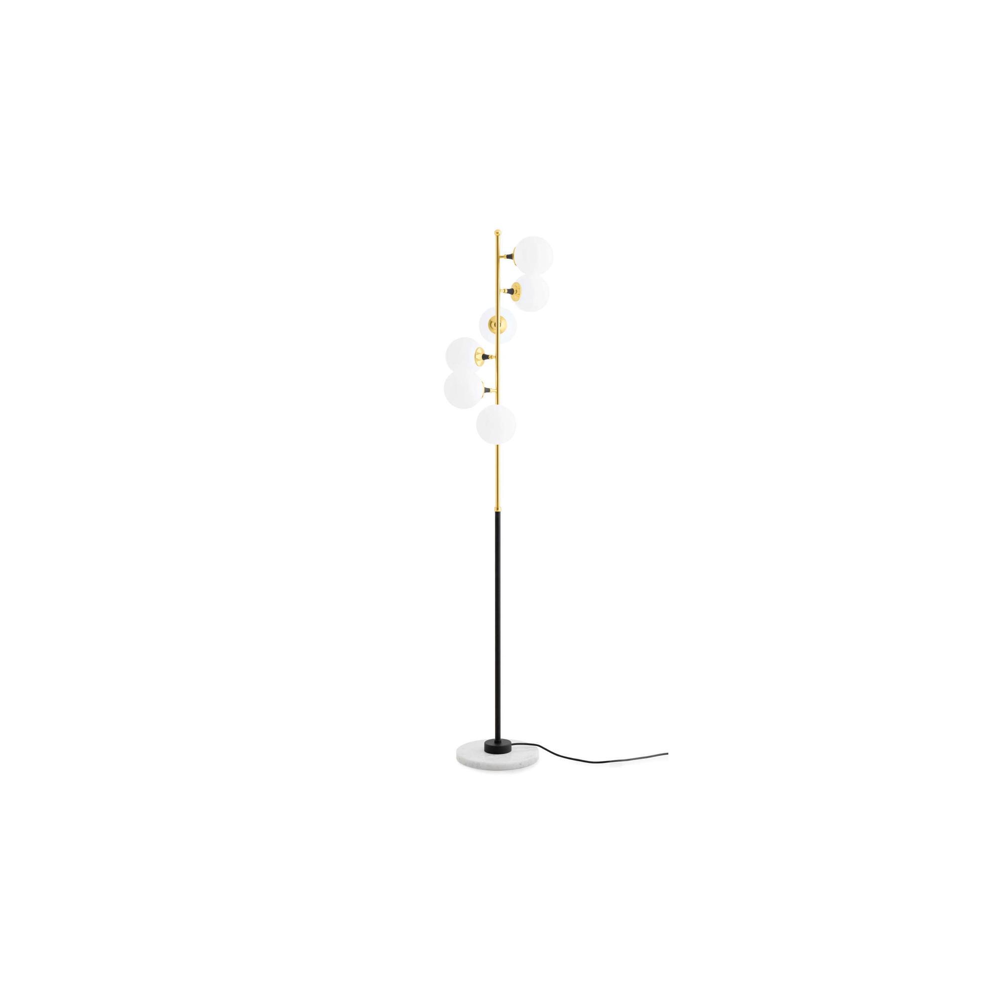 Stilnovo Galassia Gulvlampe - Elegant Guld og Hvid Design