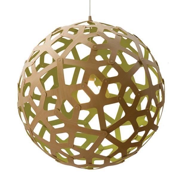 David Trubridge Coral Pendel Ø100 i Lime – Unik Lampe