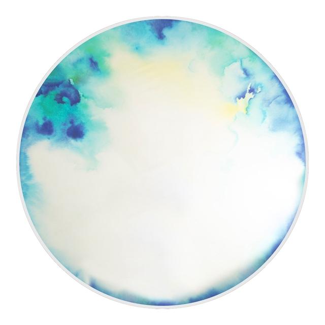 Ekstra stort blå-grønt Francis spejl til boligindretning