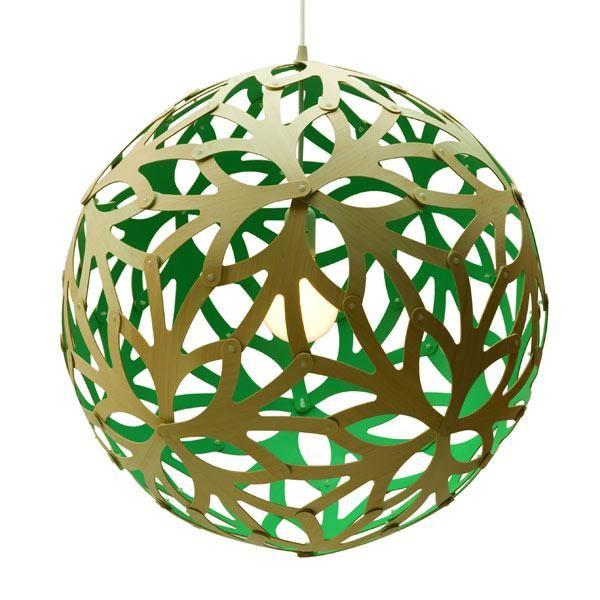 David Trubridge Floral Pendel Ø100 Aqua – Unik Belysning