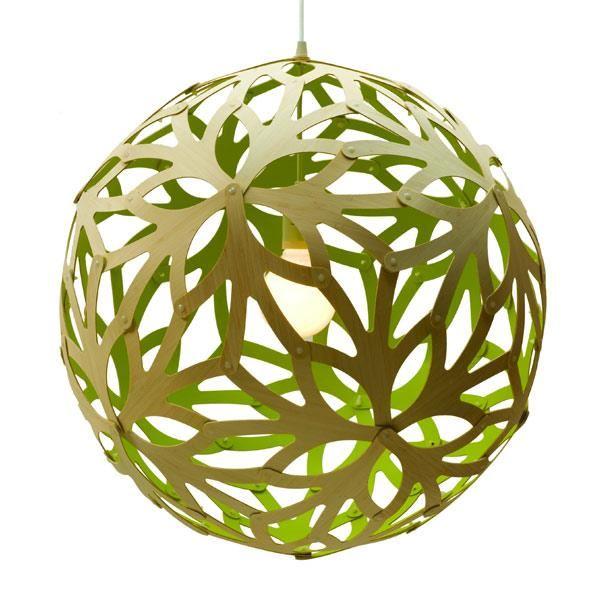 David Trubridge Floral Pendel Ø100 Lime – Unik Belysning