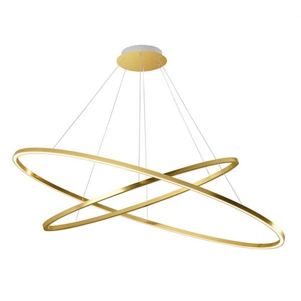 Nemo Ellisse Double Pendel i Guld og Hvid - Elegant Design