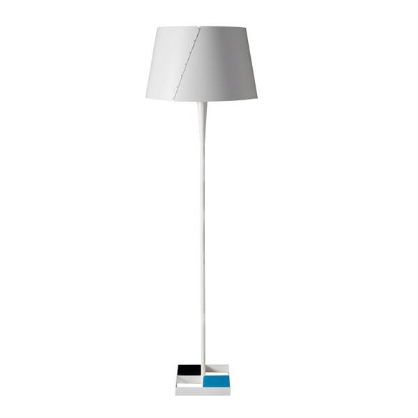 Tato De-Lux D4 Gulvlampe – Blå Mat Hvid på udsalg!
