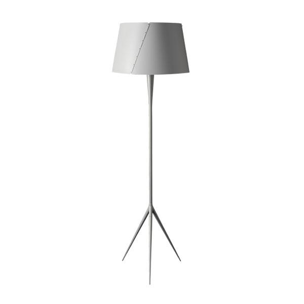 Tato De-lux B Gulvlampe – Elegant Sølv & Mat Hvid Design