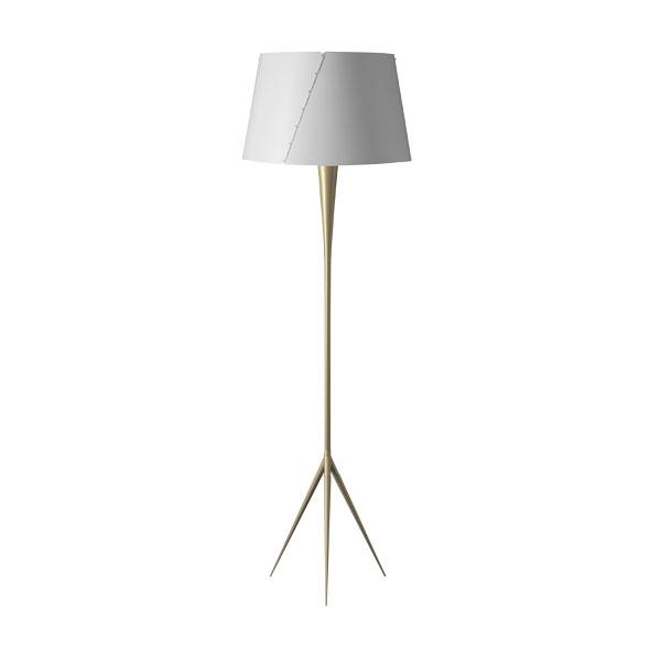 Tato De-lux B Gulvlampe i Guld og Mat Hvid – Udsalg!