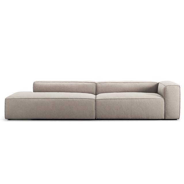 Decotique Grand Sofa med Åben Ende – Sandshell Beige