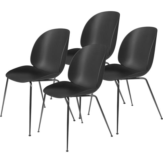 Gubi Beetle Spisebordsstol i Sort Krom - Elegant Komfort!