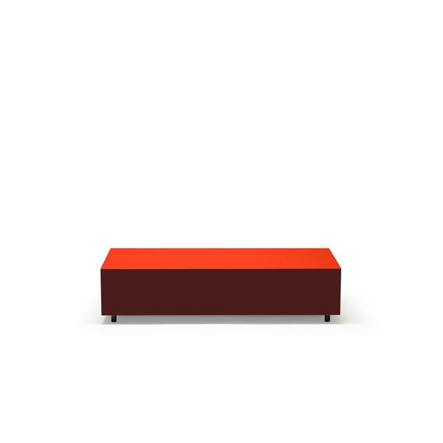 Elegant Rødt Sofabord med Skuffe - Stilfuldt Design