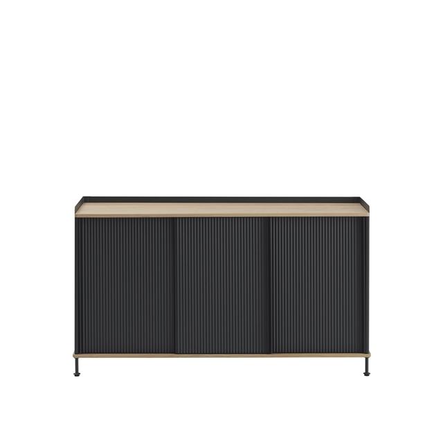 Muuto Enfold Sidebord - Anthracite Sort, Designet af Thomas Bentzen