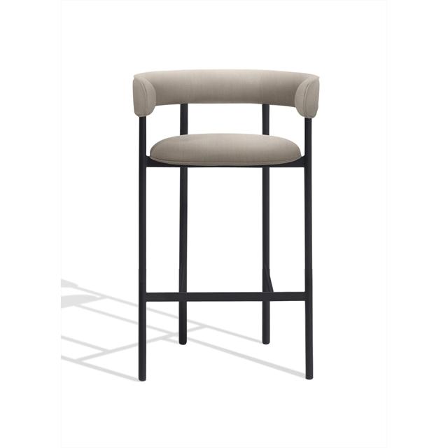 Elegant Sort Barstol med Armlæn – Skandinavisk Design