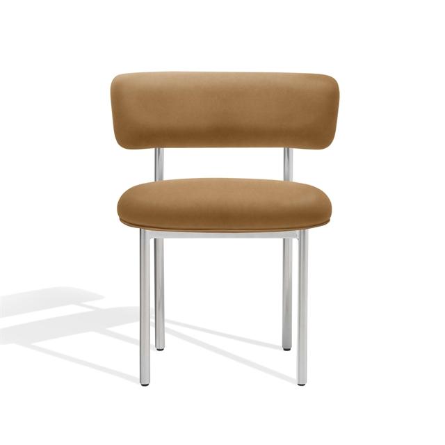 Elegant Spisebordsstol i Cognac Læder – Tidløst Design
