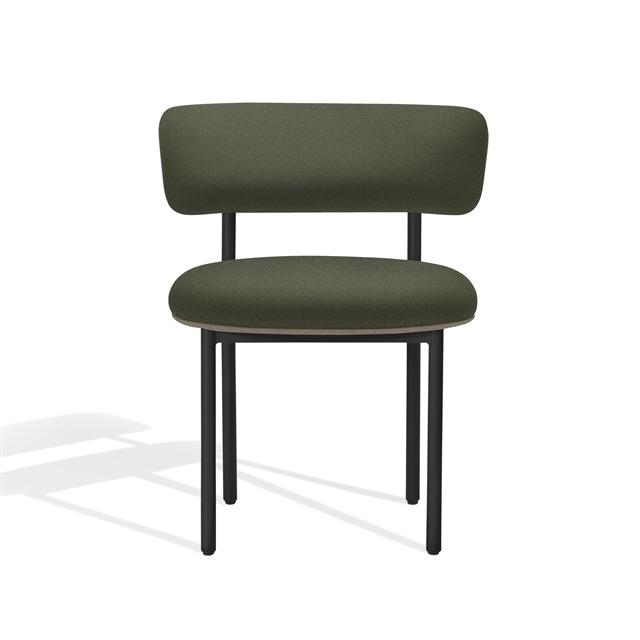 Elegant Spisebordsstol Vidar med Sort Stel – Tidløs Elegance
